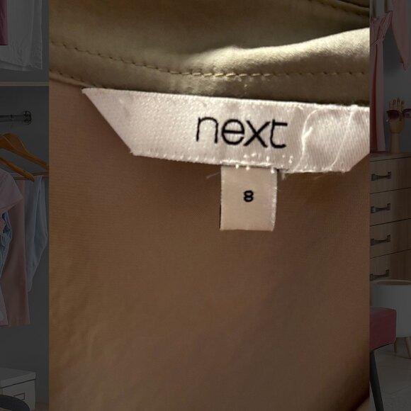 Light Green Silk Shirt dress - Picture 2 of 8